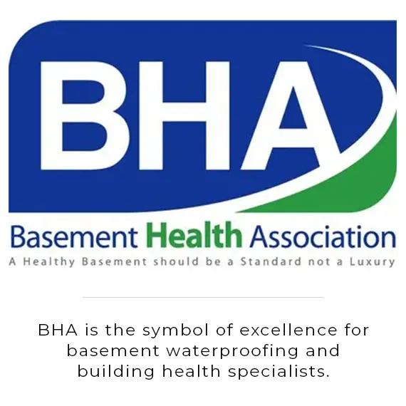 The logo of the Basement Health Association