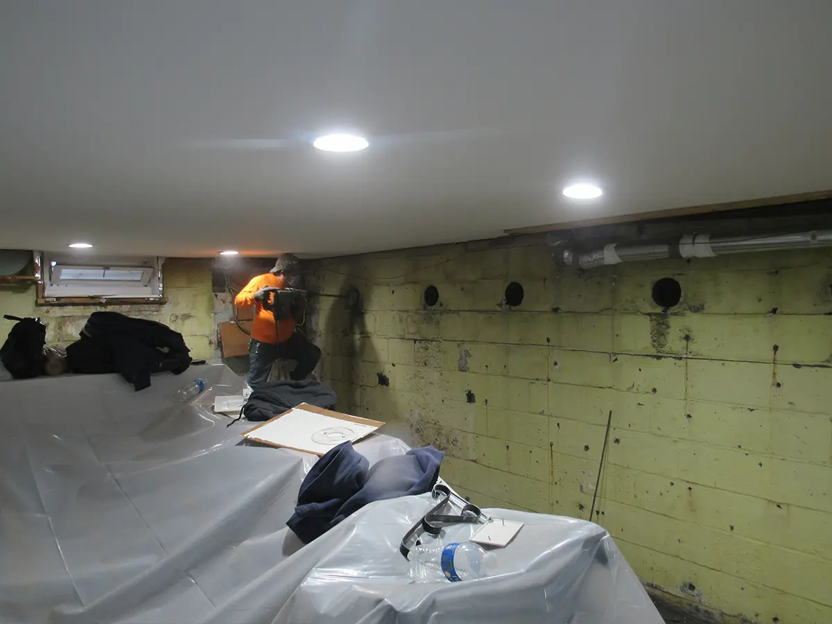 Waterproofing a basement in Kensington