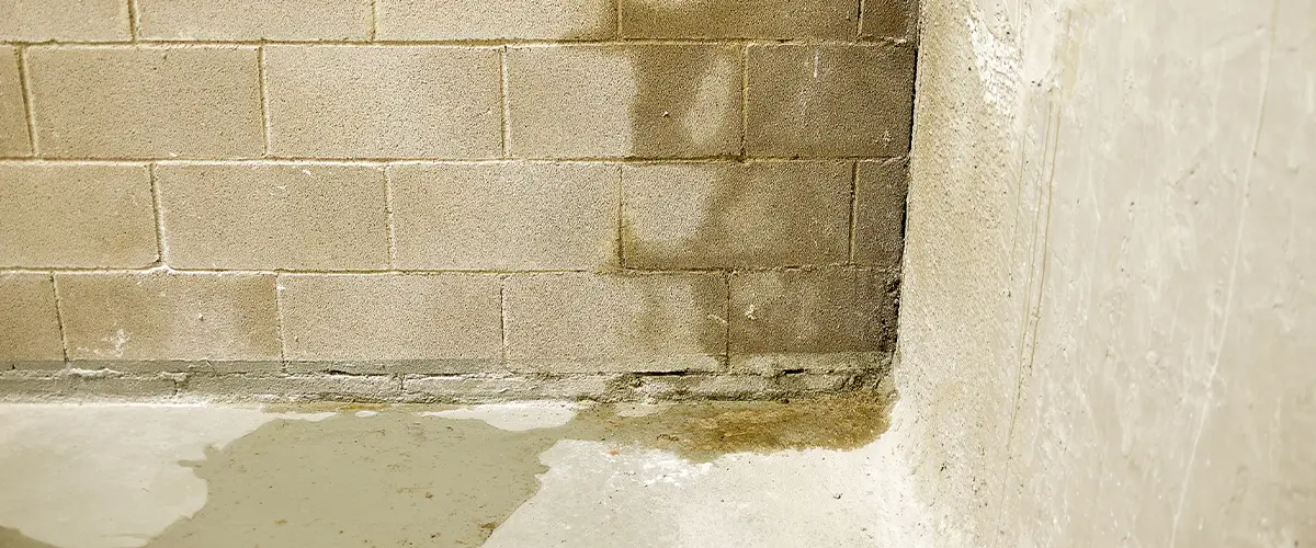 Wet walls in a basement