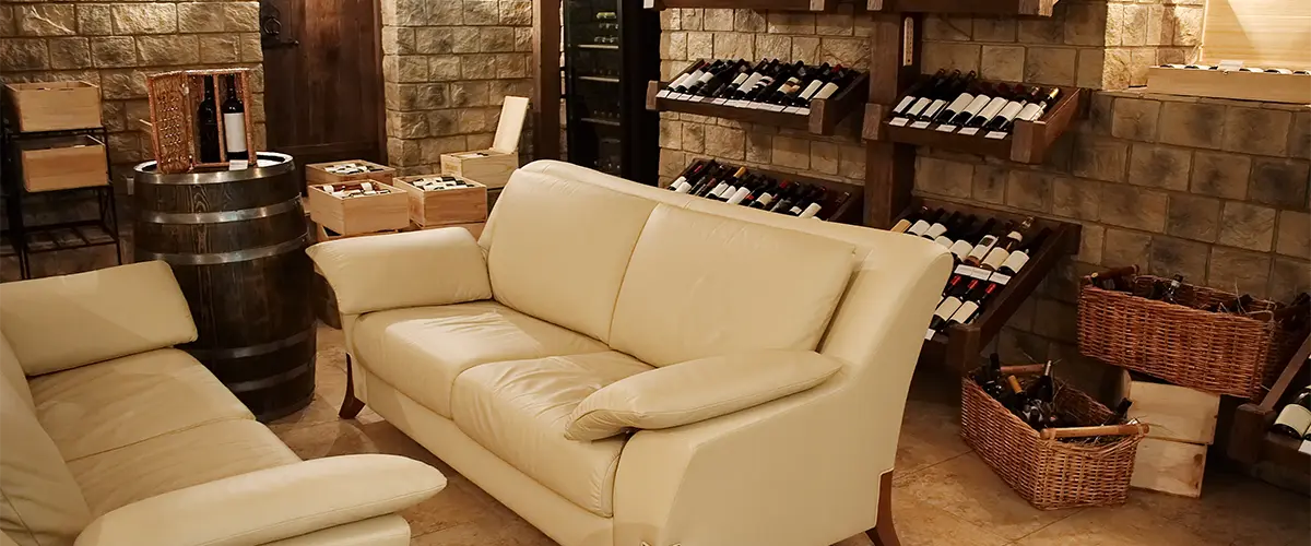 A winery in a basement