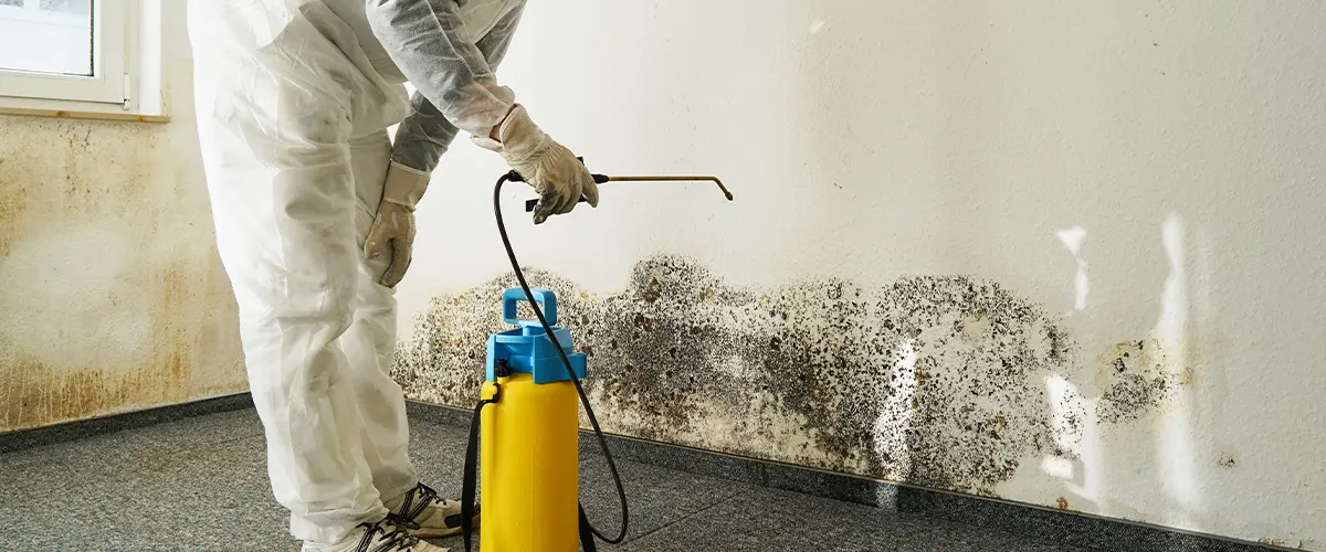 Specialist in the elimination of severe mold in an apartment